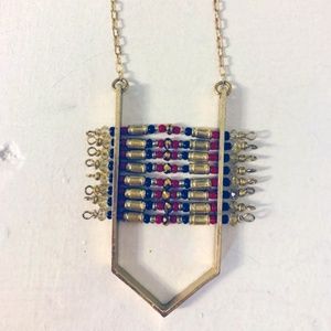beaded pendant necklace